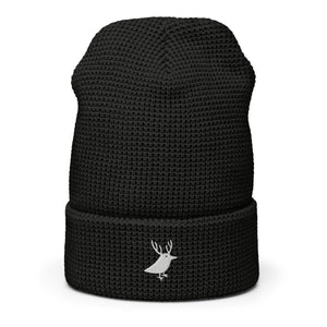 Women's waffle beanie for snowboarding and outdoor black