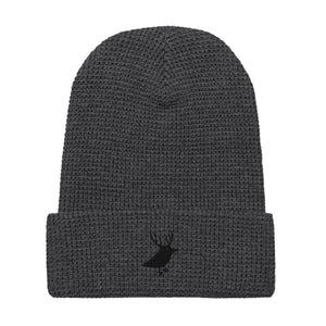 Women's waffle beanie for snowboarding and outdoor dark grey