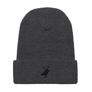 Men's waffle beanie for snowboarding and outdoor dark grey